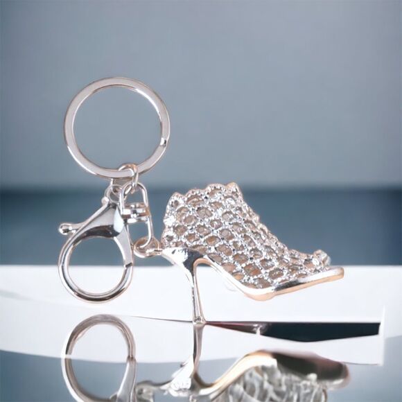 High-Heel Bag charm/Key Ring l Silver l New - Picture 1 of 6